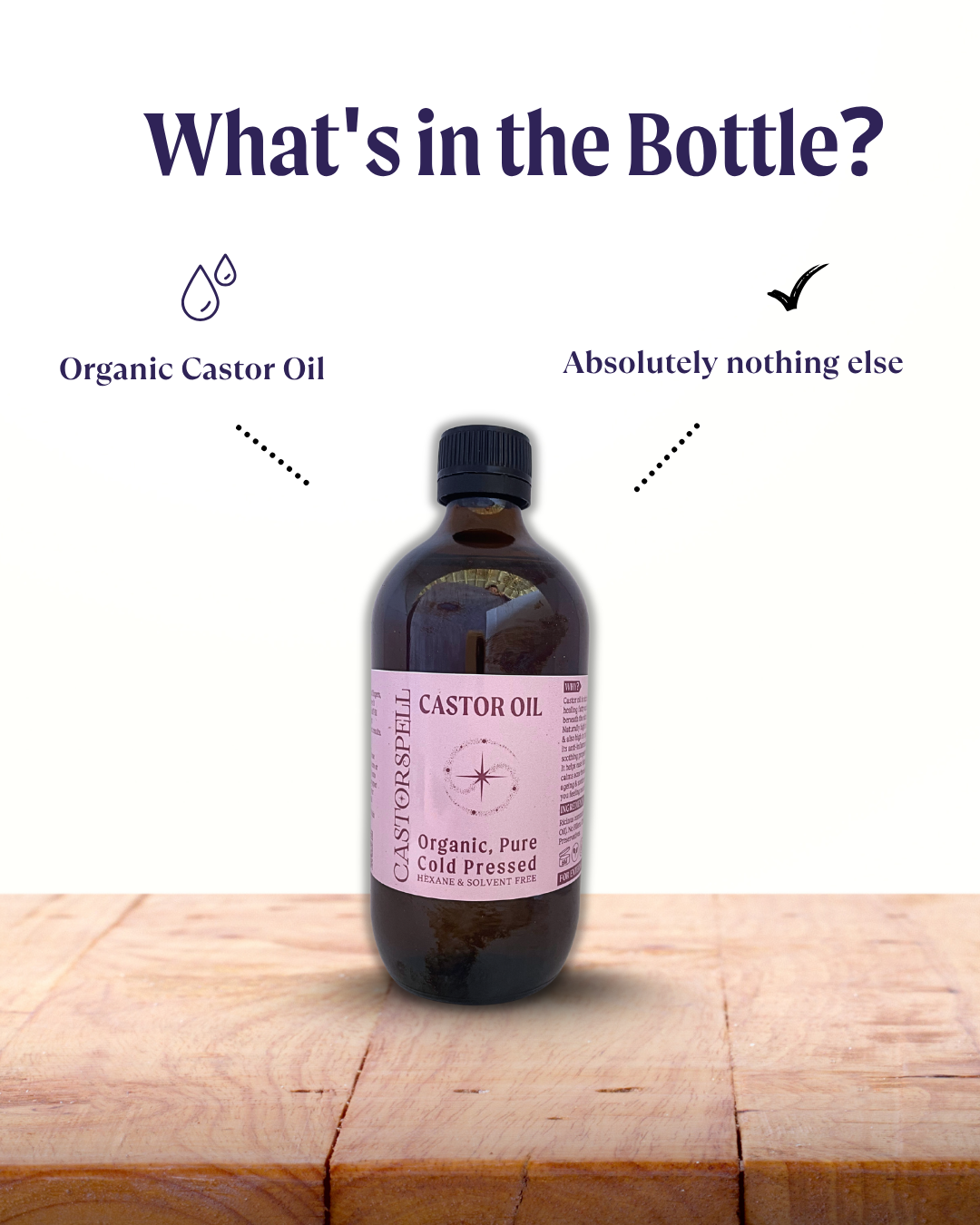 500mL Certified Organic Castor Oil