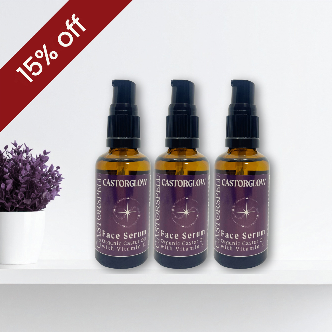 CastorSpell vitamin e castor oil serum 3 pack bundle Australia