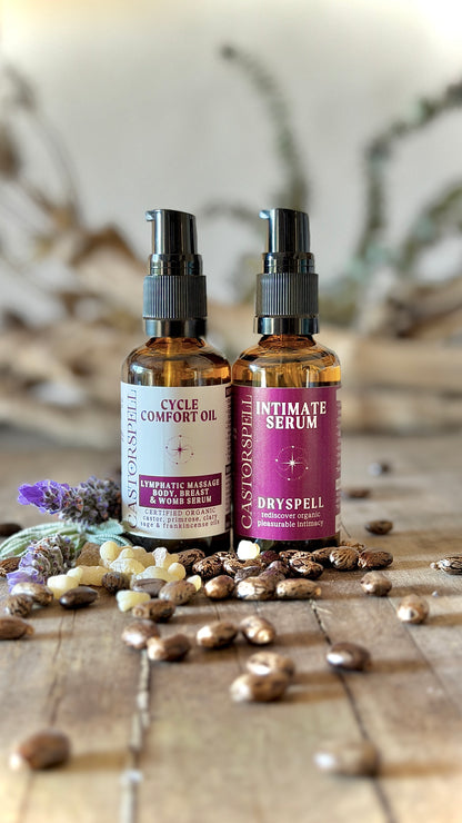 Hormone Harmony Bundle | PMS, Cycle Support & Intimate Wellness Duo amber glass bottles. 50mL Save 5%