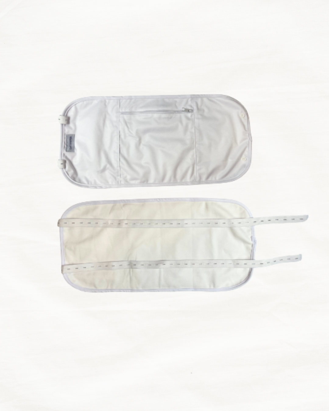 front and back view CastorSpell organic castor oil waist and body pack for liver support