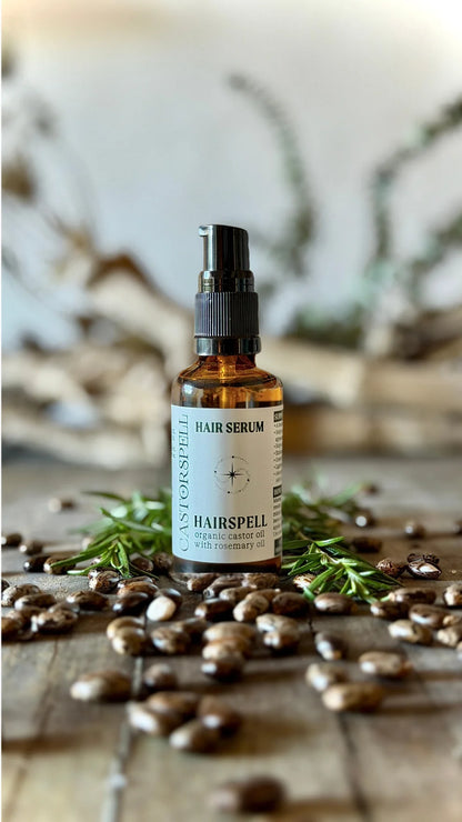 Hair Strengthening Serum HairSpell | Organic Castor & Rosemary