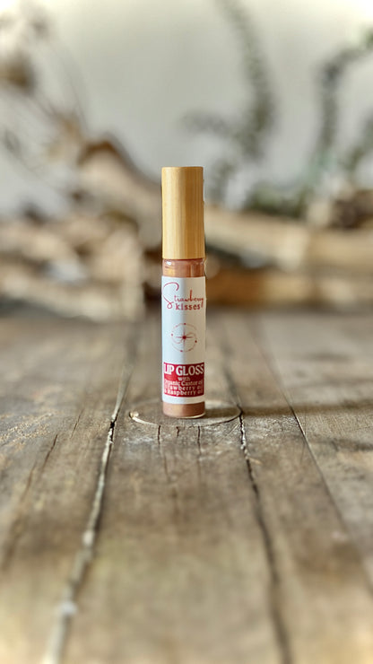 Natural Castor Oil Lip Gloss | Strawberry Kisses 5mL