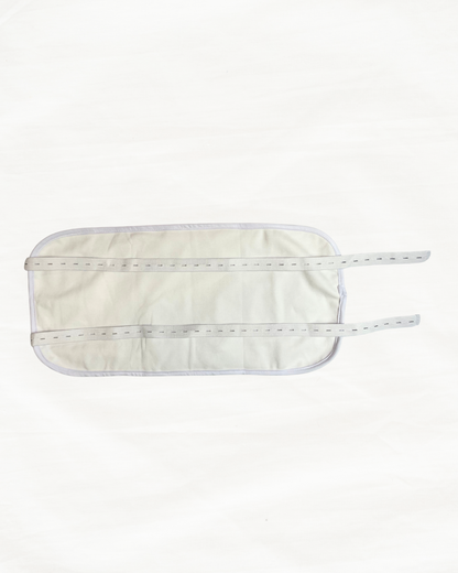 back of CastorSpell organic castor oil waist and body pack for liver support