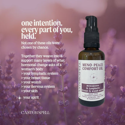 Meno-Peace, lymphatic breast & womb serum | 100% Certified Organic
