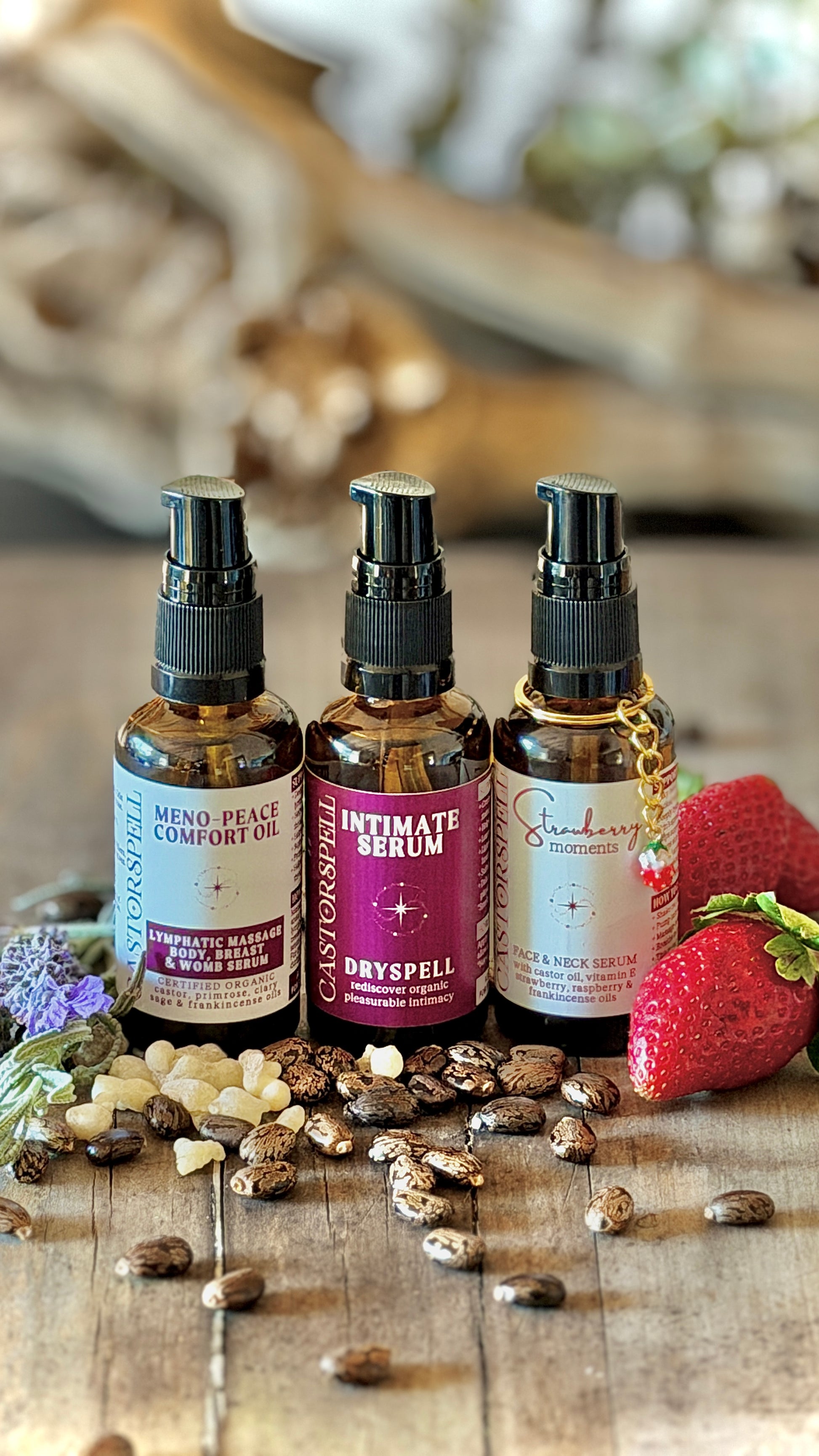 Ritual women wellness, menopause oil, intimate serum, strawberry face and neck serum