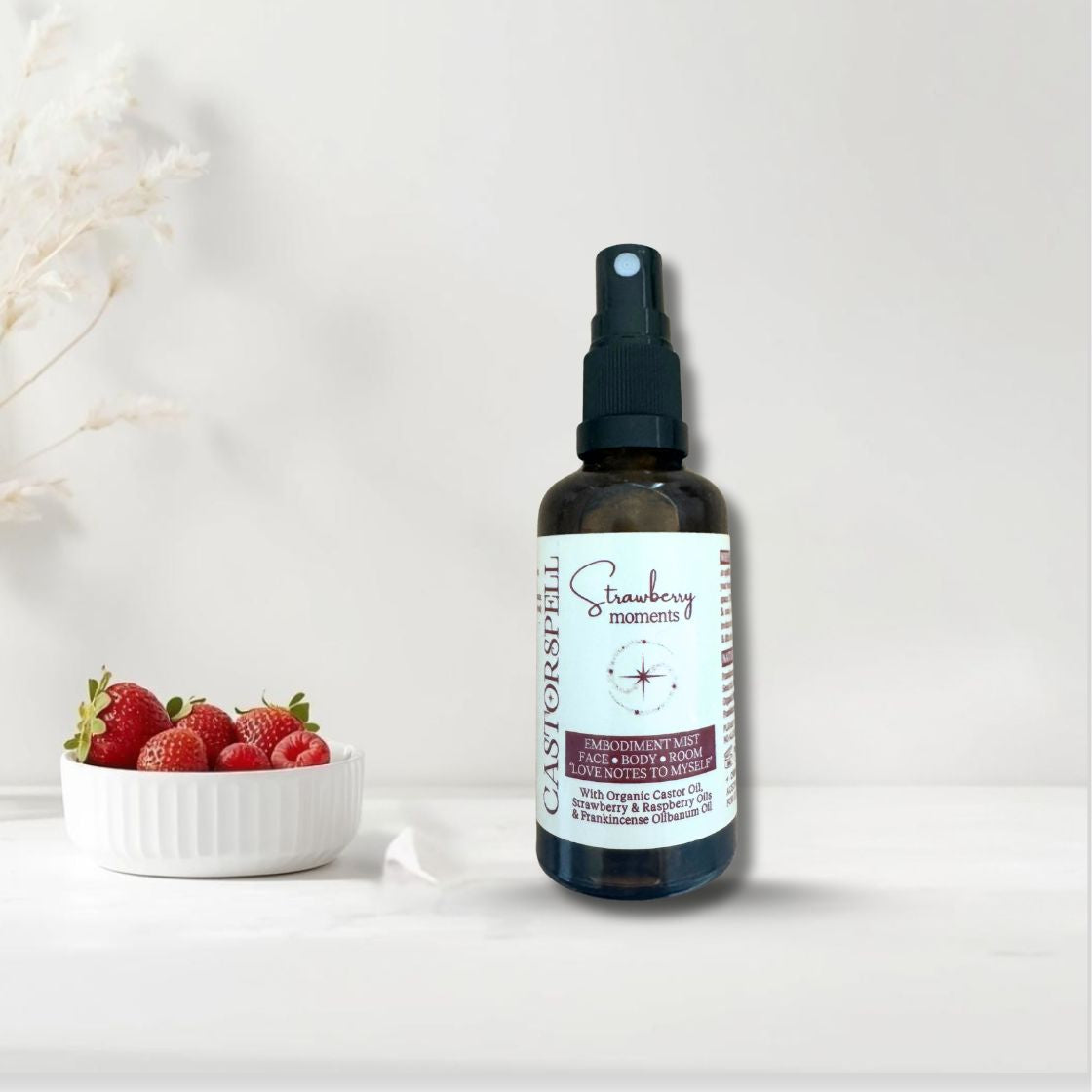 CastorSpell castor oil and frankincense body and room spray mist 50ml bottle